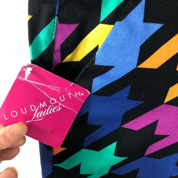 Loudmouth Ladies Razzle Dazzle WC Pants Sz 2 NWT Cropped Capri Golf Colorful - Picture 4 of 6